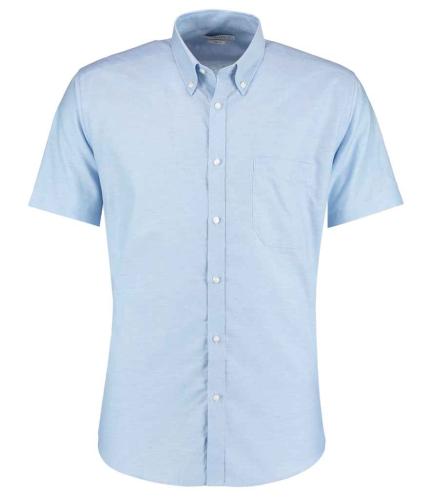 Kustom Kit Slim Fit Short Sleeve Oxford Shirt